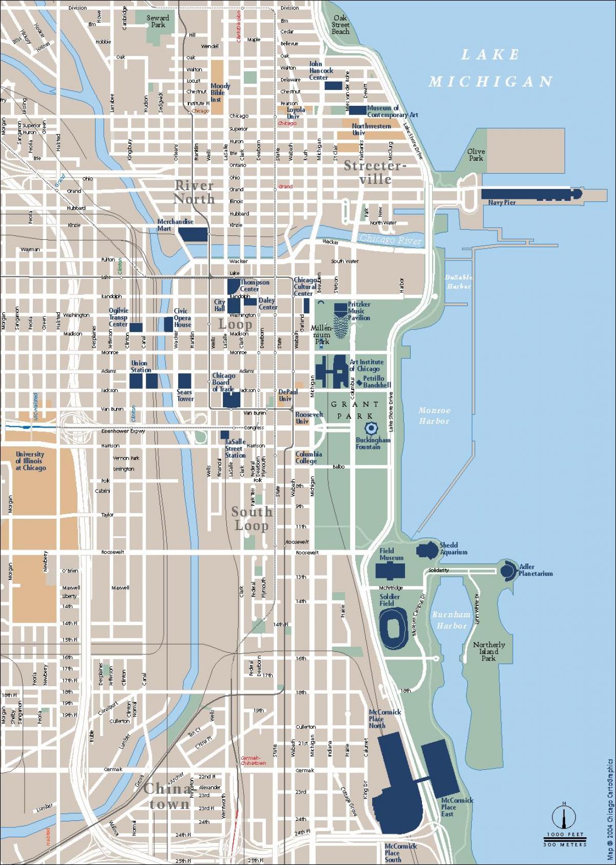 návštevnosť mapu Chicago