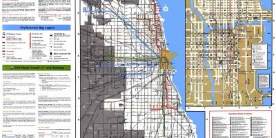 Autobusovej trasy Chicago mapu