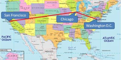 Chicago v USA mapu