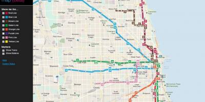 Chicago verejná doprava mapu