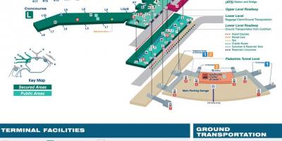 O Hare airport mapu terminálu 3