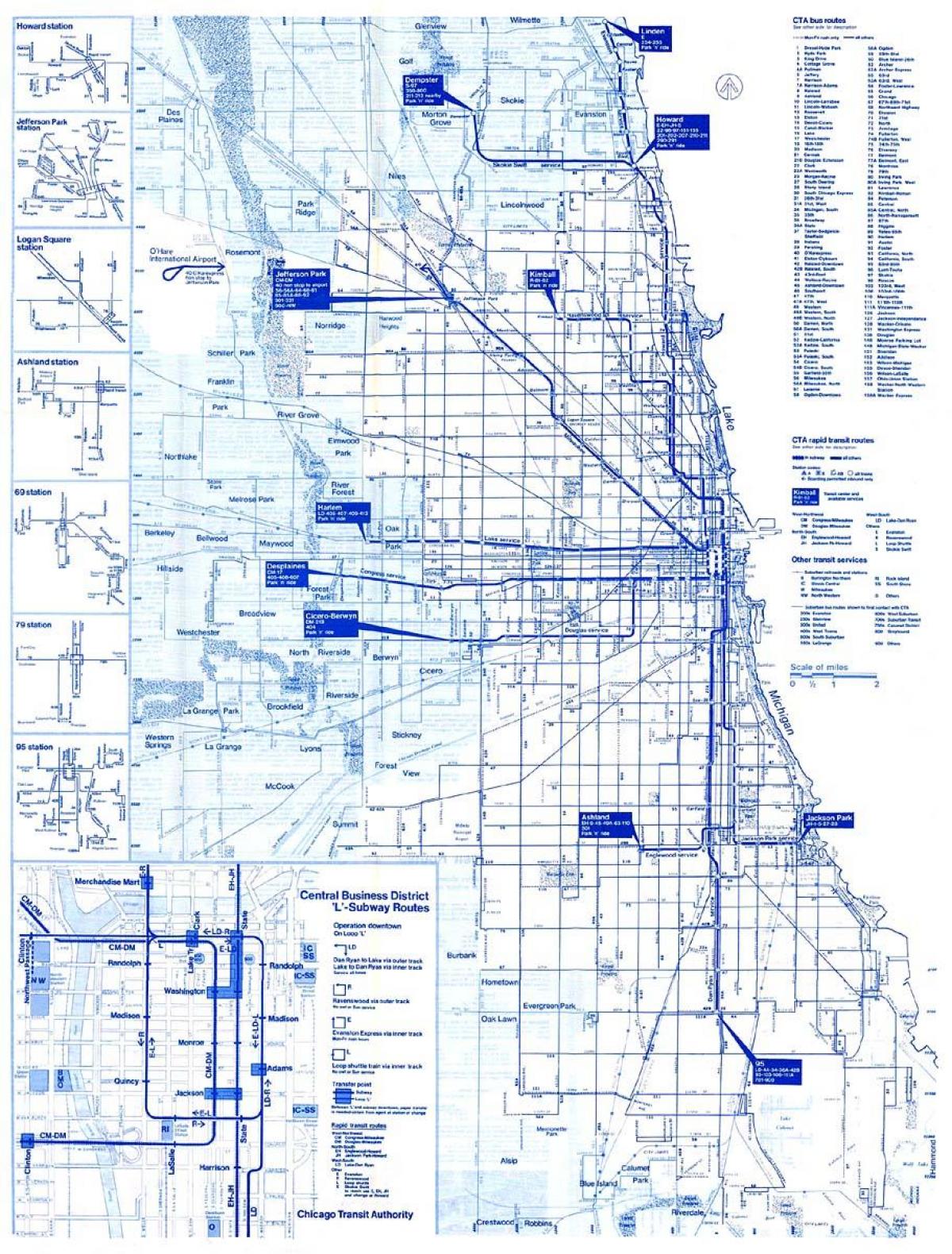 Chicago bus mapu