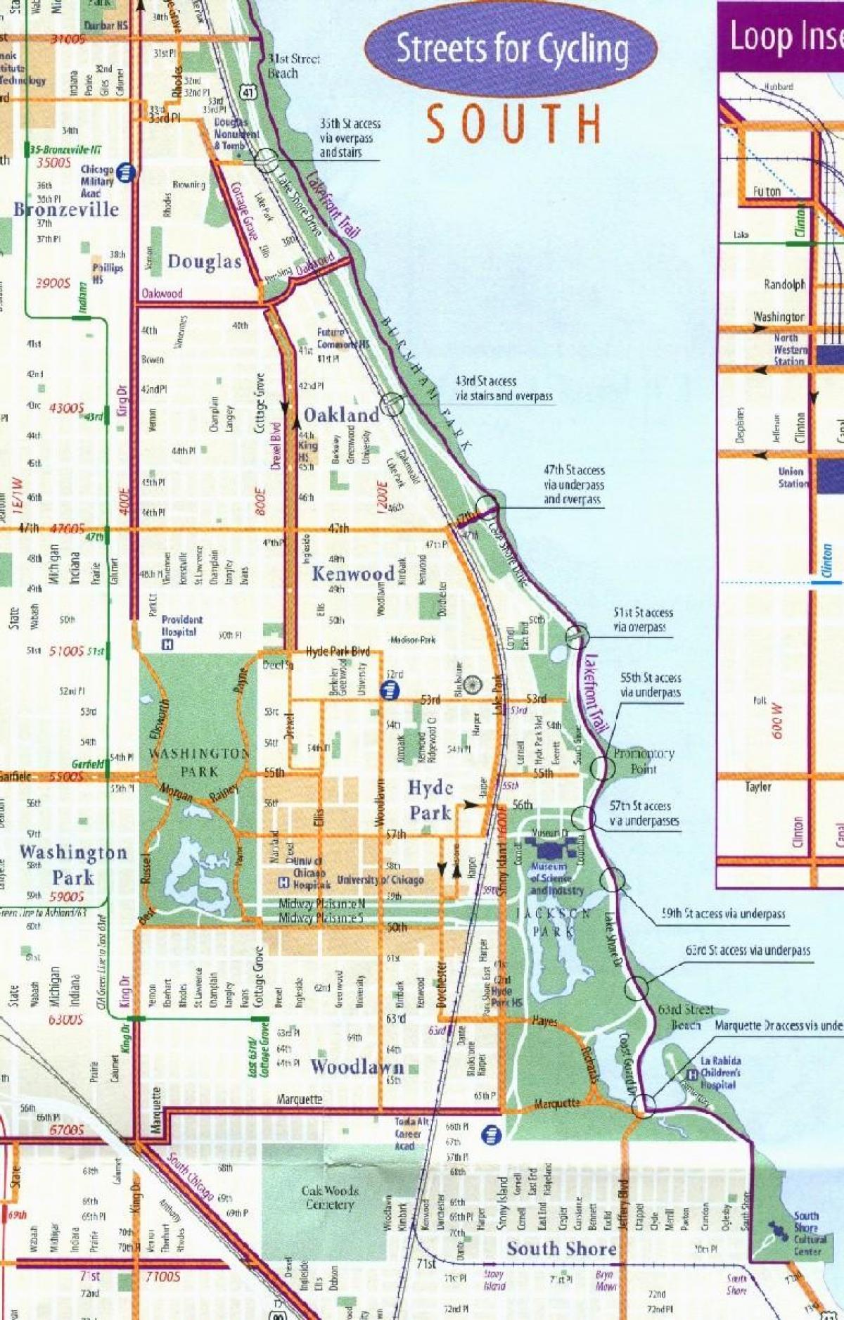 Chicago bike lane mapu