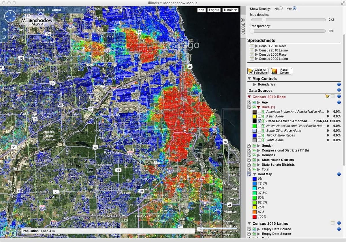 Chicago streľba hotspoty mapu