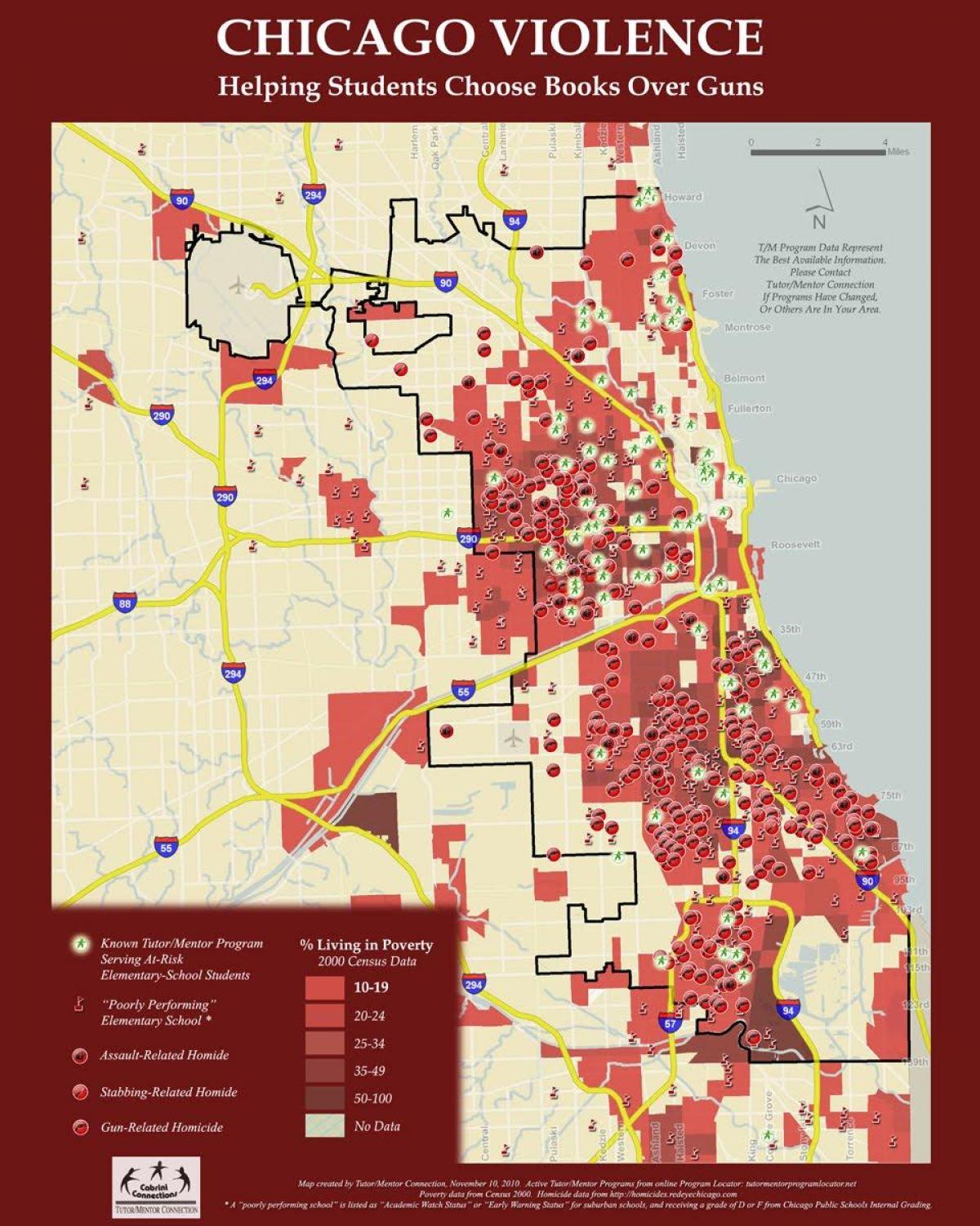 zločin mapu Chicago