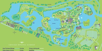 Chicago botanická záhrada mapu