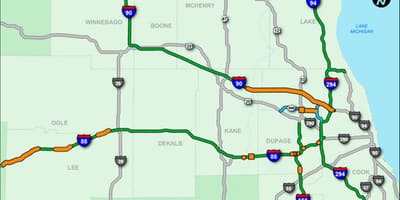 Chicago tollway mapu